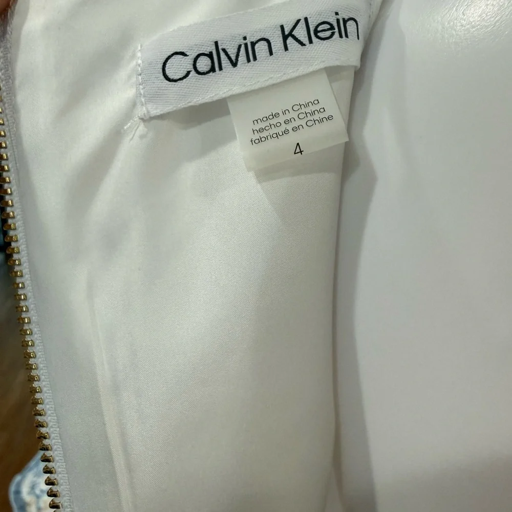 NWT Calvin Klein Wedding Reception White Party Asymmetrical High Low Dress 4 - Picture 9 of 12